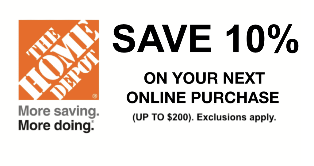 Home Depot 10% Off Printable Coupon Delivered Instantly to your Inbox
